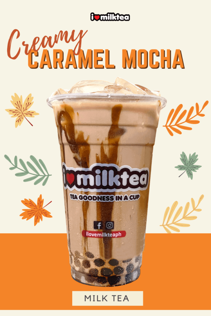 One caramel mocha, a menu of I love milktea philippines resturant.