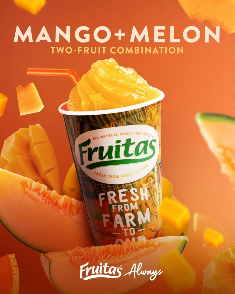 Mango and Melon, a menu of Fruitas Philippines resturant.