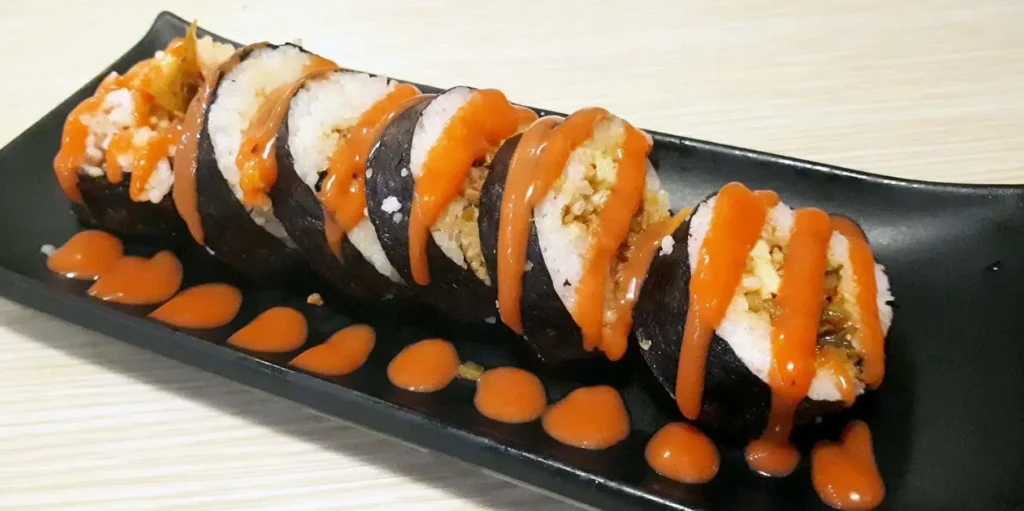 Kimchi-Cheese Maki, a menu of nara kimbob philippines resturant.