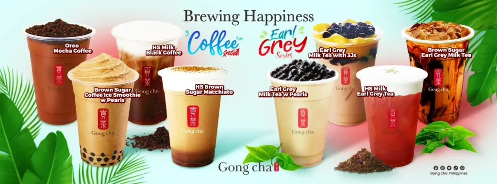 Coffee in all flavors, a menu of Gong cha philippines resturant.