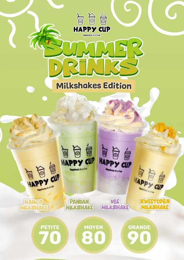 Milkshake of summer seasons, a menu of happy cu[p philippines resturant.