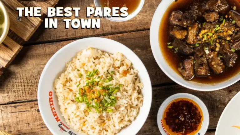 Rice, soups and furthermore in bowls, a menu of pares retiro philippines resturant.