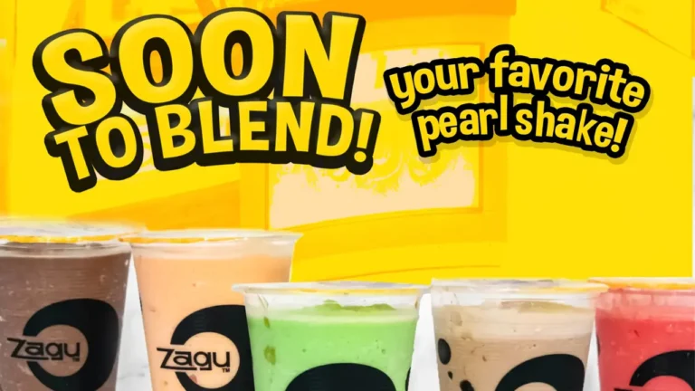 shakes in different flavors, a menu of zagu philippines resturant.