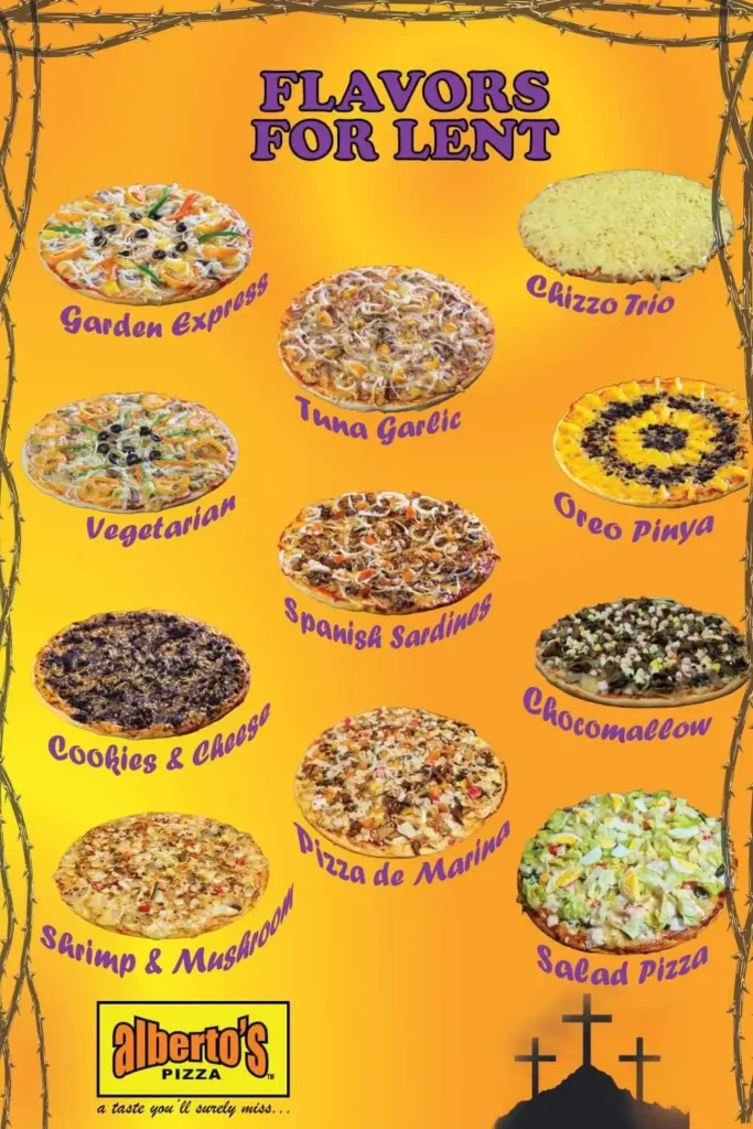 Alberto’s Pizza Menu
