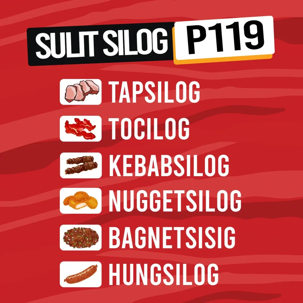 Ate Rica’s Bacsilog Saya Silog Menu