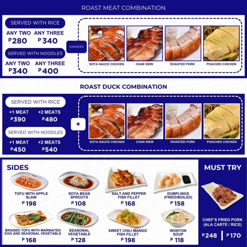 Hawker Chan Roast Platter Menu