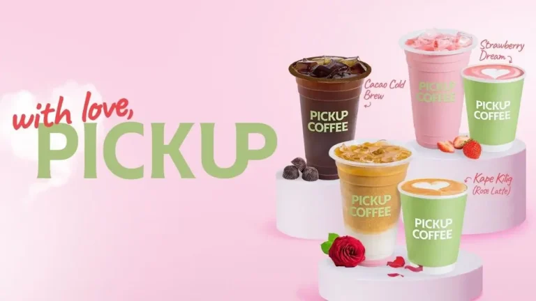 Stawberry, coffee and many more, a menu of Pickup Coffee Philippines resturant.