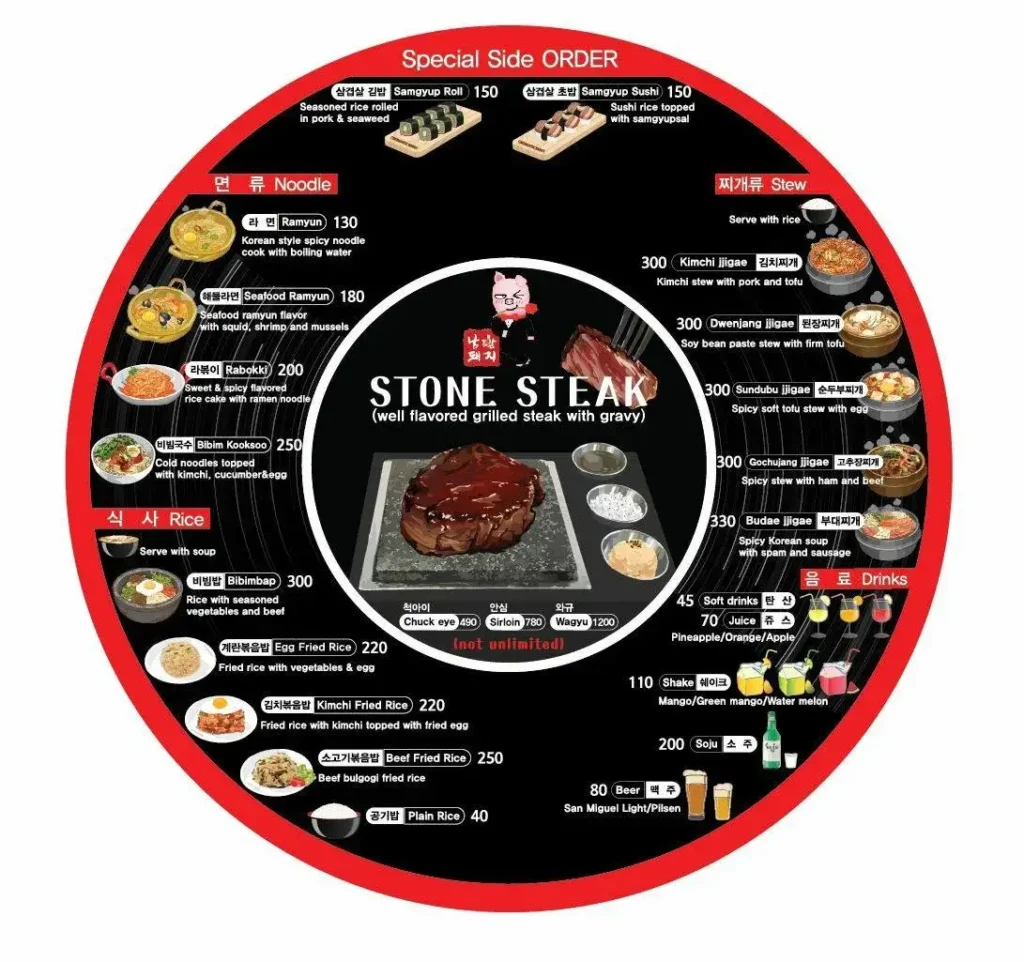 Romantic Baboy Noodles Menu