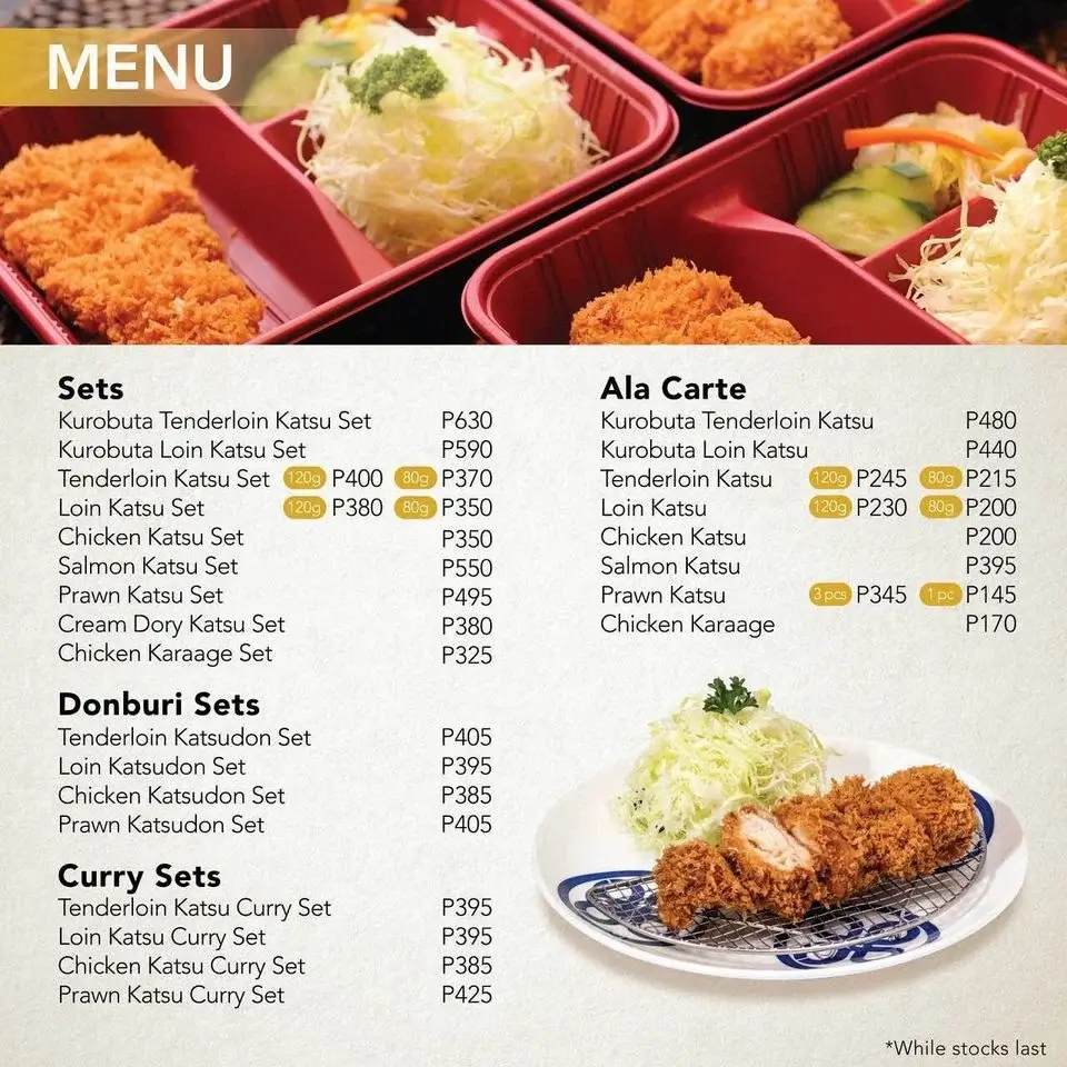 Maisen Tonkatsu Menu Prices