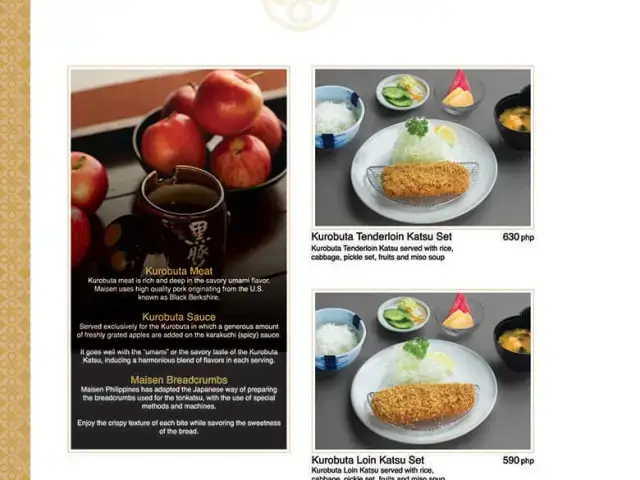 Maisen Tonkatsu Sandwiches Menu with Prices