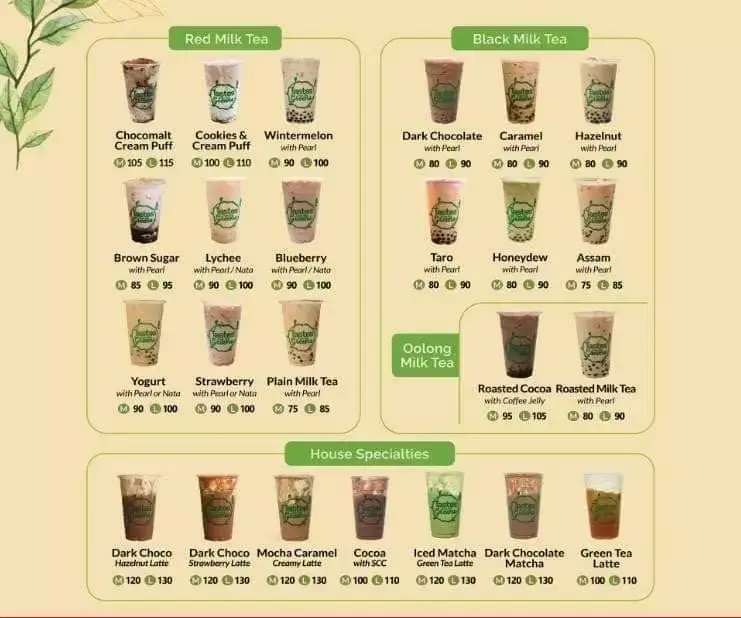 Tastes From The Greens Menu with Prices